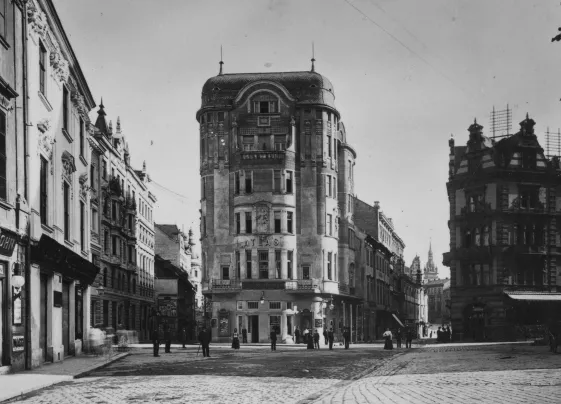 Nájemní dům Moritze Schrattera, tzv. Margaretenhof. Zdroj: Muzeum města Brna